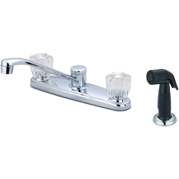 Olympia Faucets Two Handle Kitchen Faucet, NPSM, Standard, Polished Chrome, Weight: 3.4 K-5121 - main